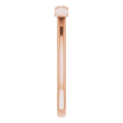 14K Rose 1/10 CTW Diamond Bar Ring