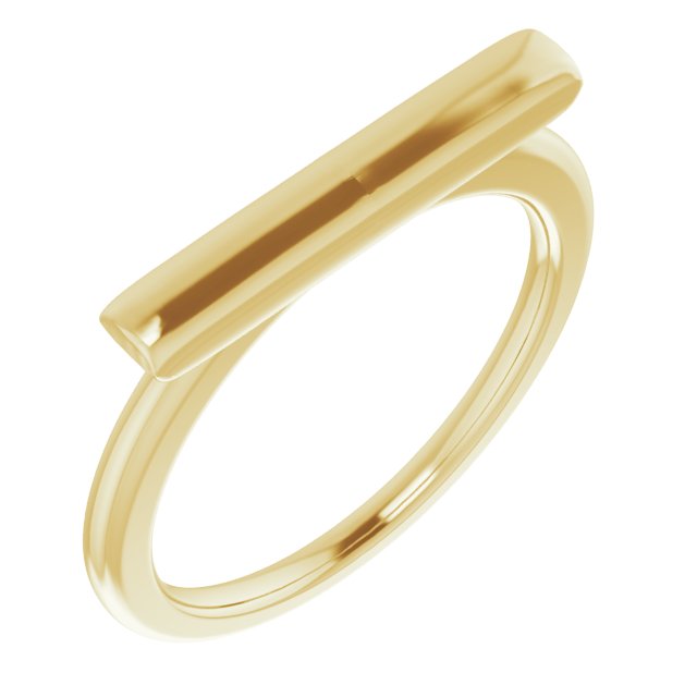 14K Yellow Bar Ring