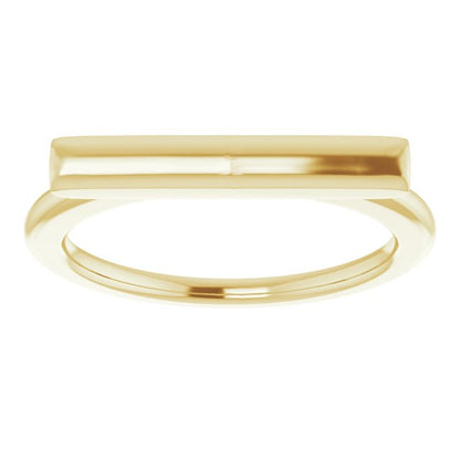 14K Yellow Bar Ring