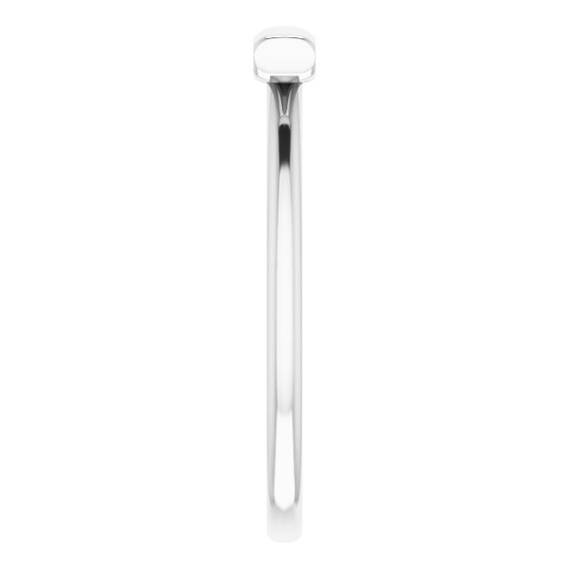 14K White Bar Ring