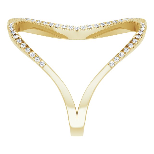14K Yellow 3/8 CTW Diamond Freeform Ring