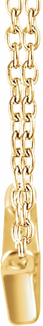 14K Yellow 1/4 CTW Diamond Baguette Bar 16-18 Necklace