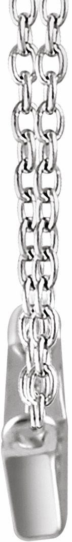 14K White 1/4 CTW Diamond Baguette Bar 16-18 Necklace