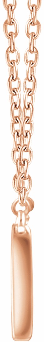 14K Rose 3/8 CTW Diamond Rectangle 16-18 Necklace