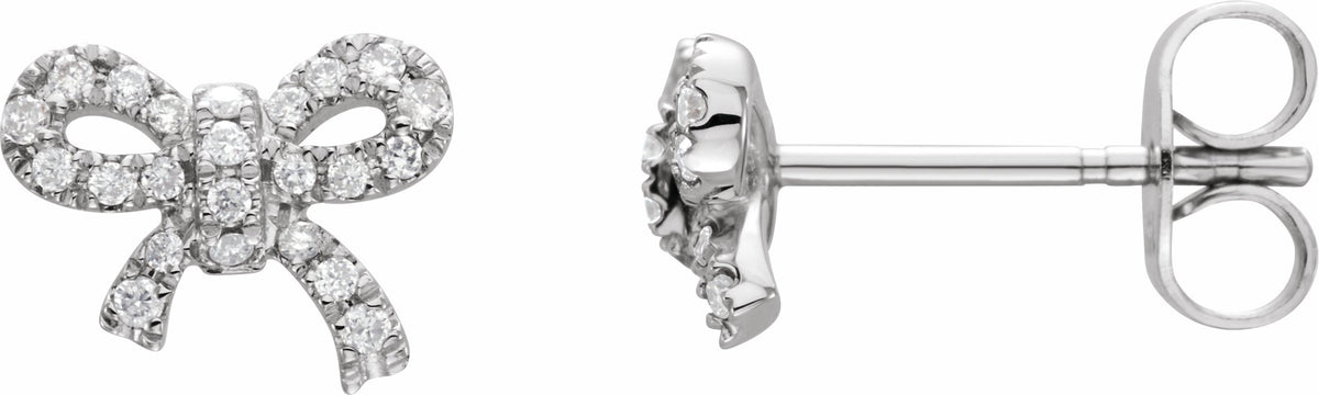 14K White 1/5 CTW Diamond Earrings