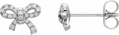 14K White 1/5 CTW Diamond Earrings