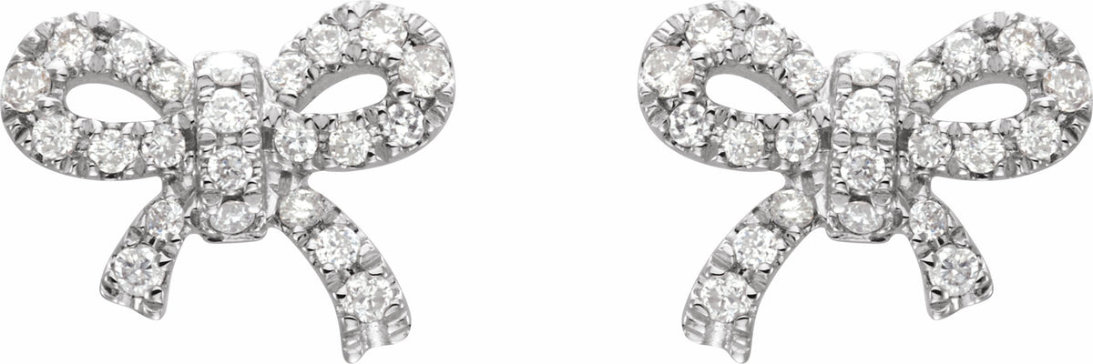 14K White 1/5 CTW Diamond Earrings