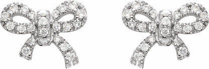 14K White 1/5 CTW Diamond Earrings