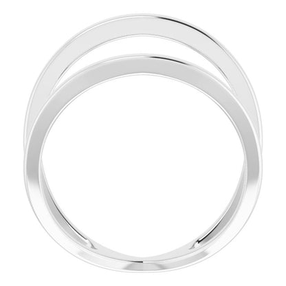 14K White Freeform Ring