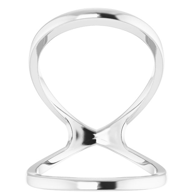 14K White Freeform Ring