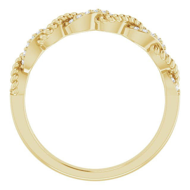 14K Yellow .08 CTW Diamond Stackable Ring
