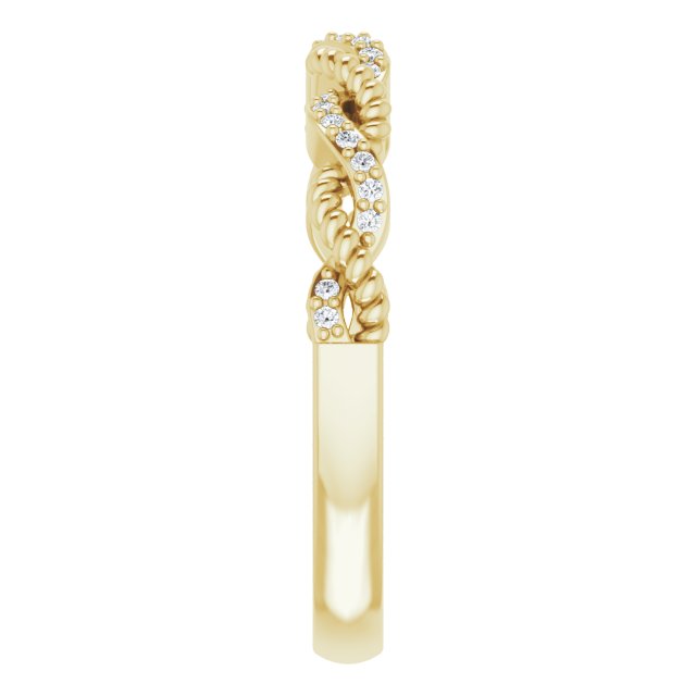 14K Yellow .08 CTW Diamond Stackable Ring