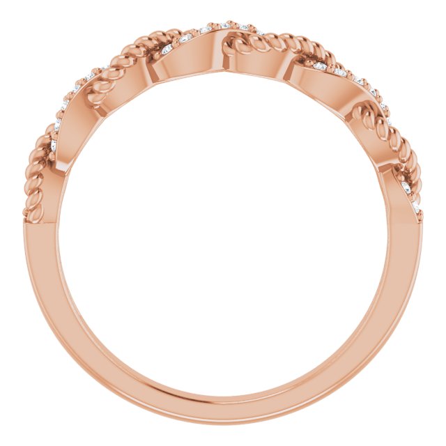 14K Rose .08 CTW Diamond Stackable Ring