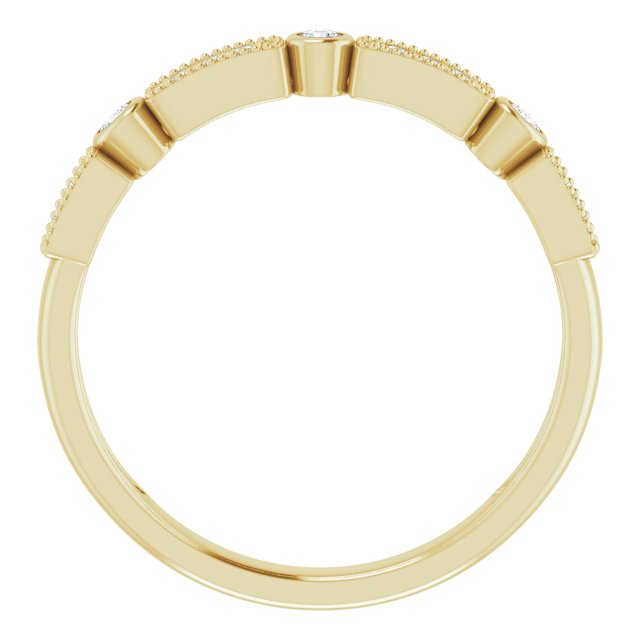 14K Yellow 1/10 CTW Diamond Stackable Ring