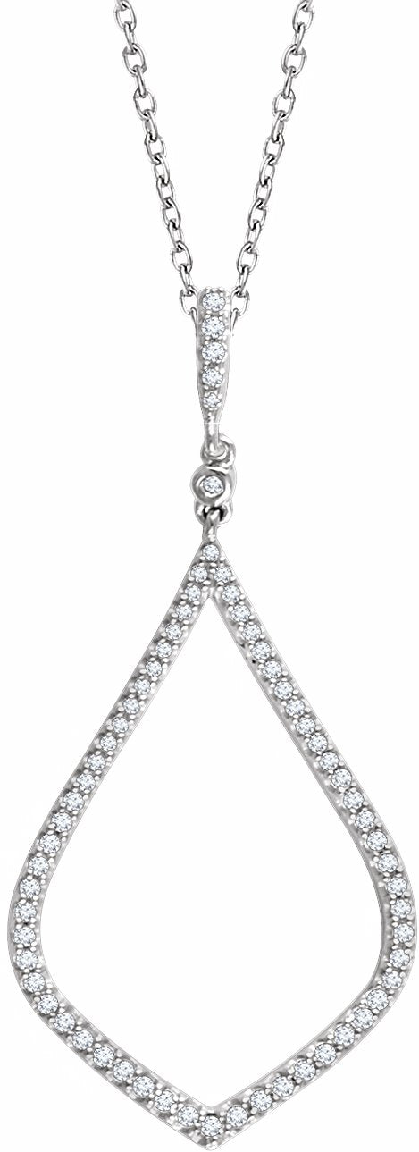 14K White 1/4 CTW Diamond 18 Necklace