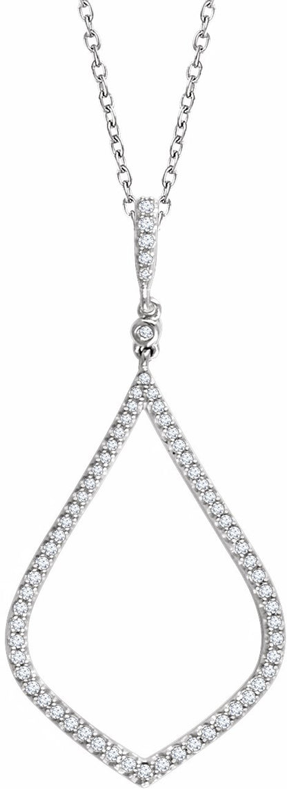 14K White 1/4 CTW Diamond 18 Necklace
