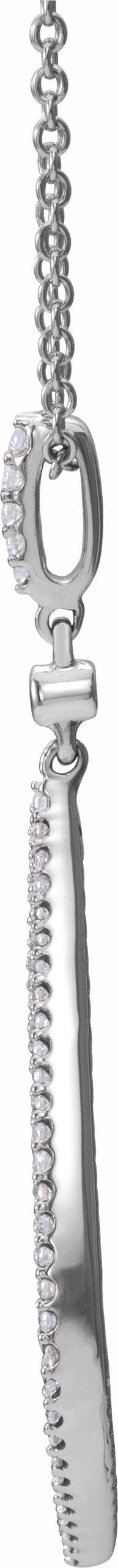 14K White 1/4 CTW Diamond 18 Necklace