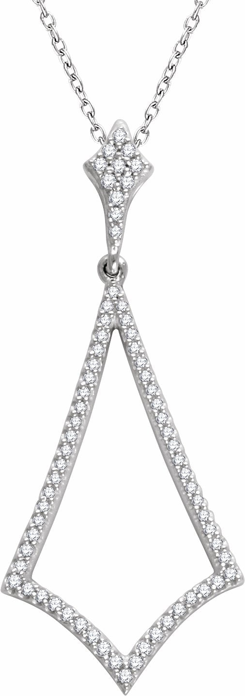 14K White 1/4 CTW Diamond 18 Necklace
