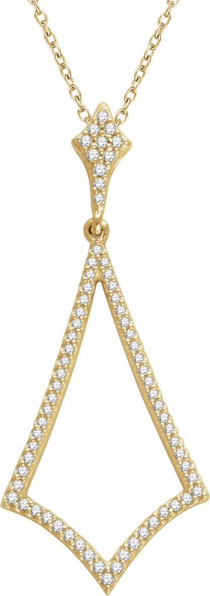 14K Yellow 1/4 CTW Diamond 18 Necklace