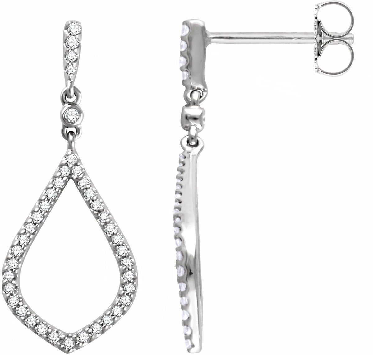 14K White 1/4 CTW Diamond Earrings