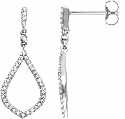 14K White 1/4 CTW Diamond Earrings