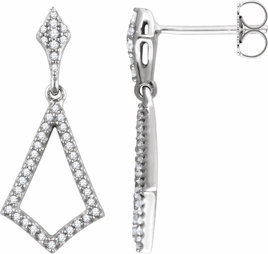 14K White 1/4 CTW Diamond Earrings