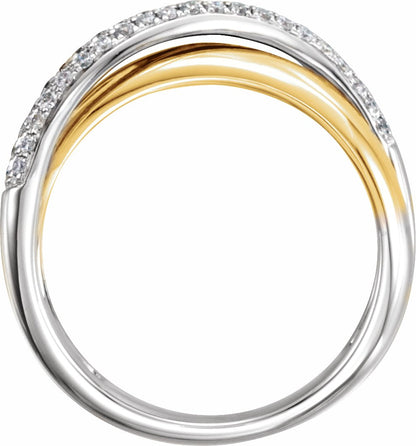 14K Yellow & White  1/5 CTW Diamond Ring