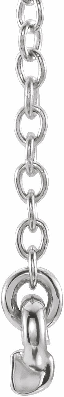 14K White .07 CTW Petite Diamond Bar 16-18 Necklace