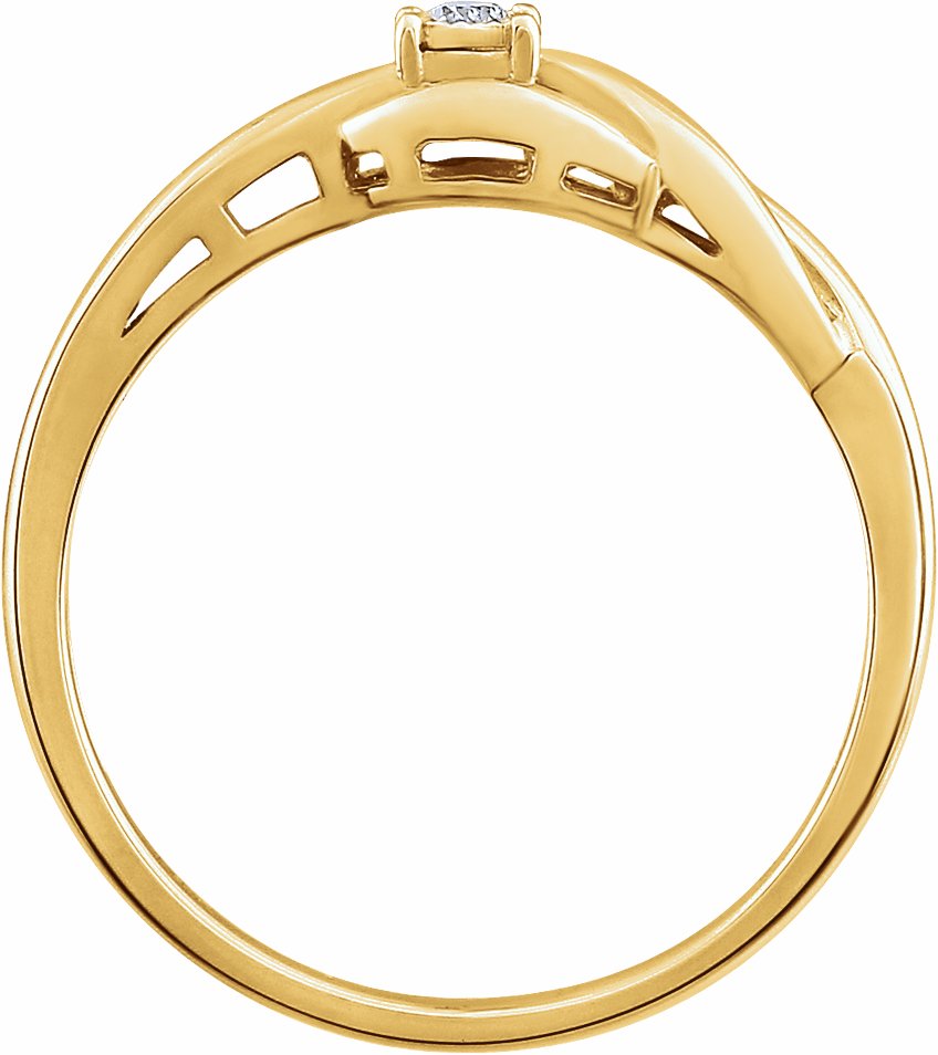 14K Yellow .04 CT Diamond Ring