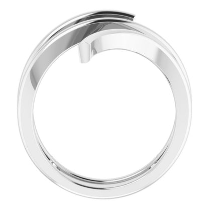 14K White Freeform Ring
