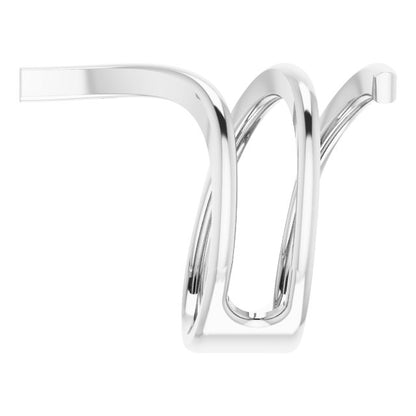 14K White Freeform Ring