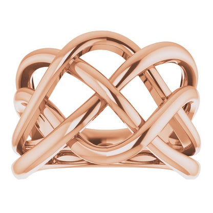 14K Rose Criss-Cross Ring