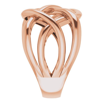 14K Rose Criss-Cross Ring