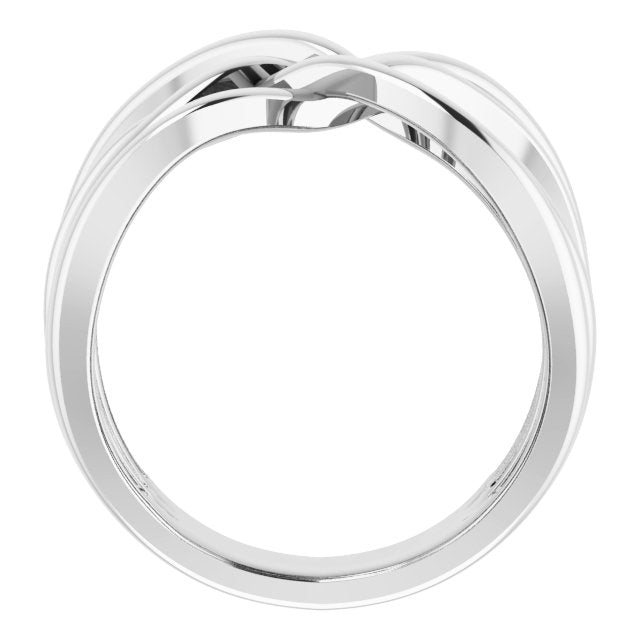 14K White Freeform Ring