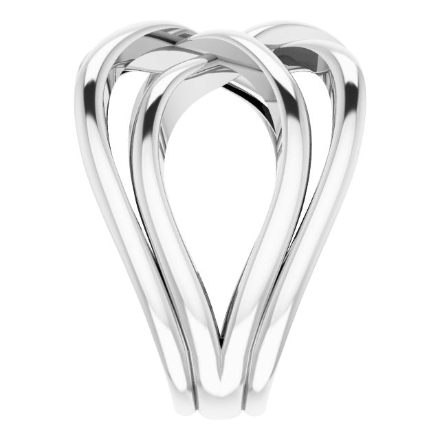 14K White Freeform Ring