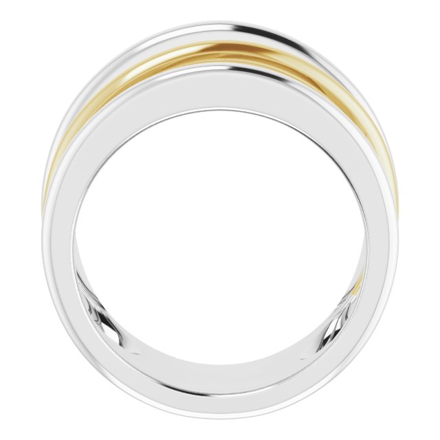 14K White & Yellow Freeform Ring