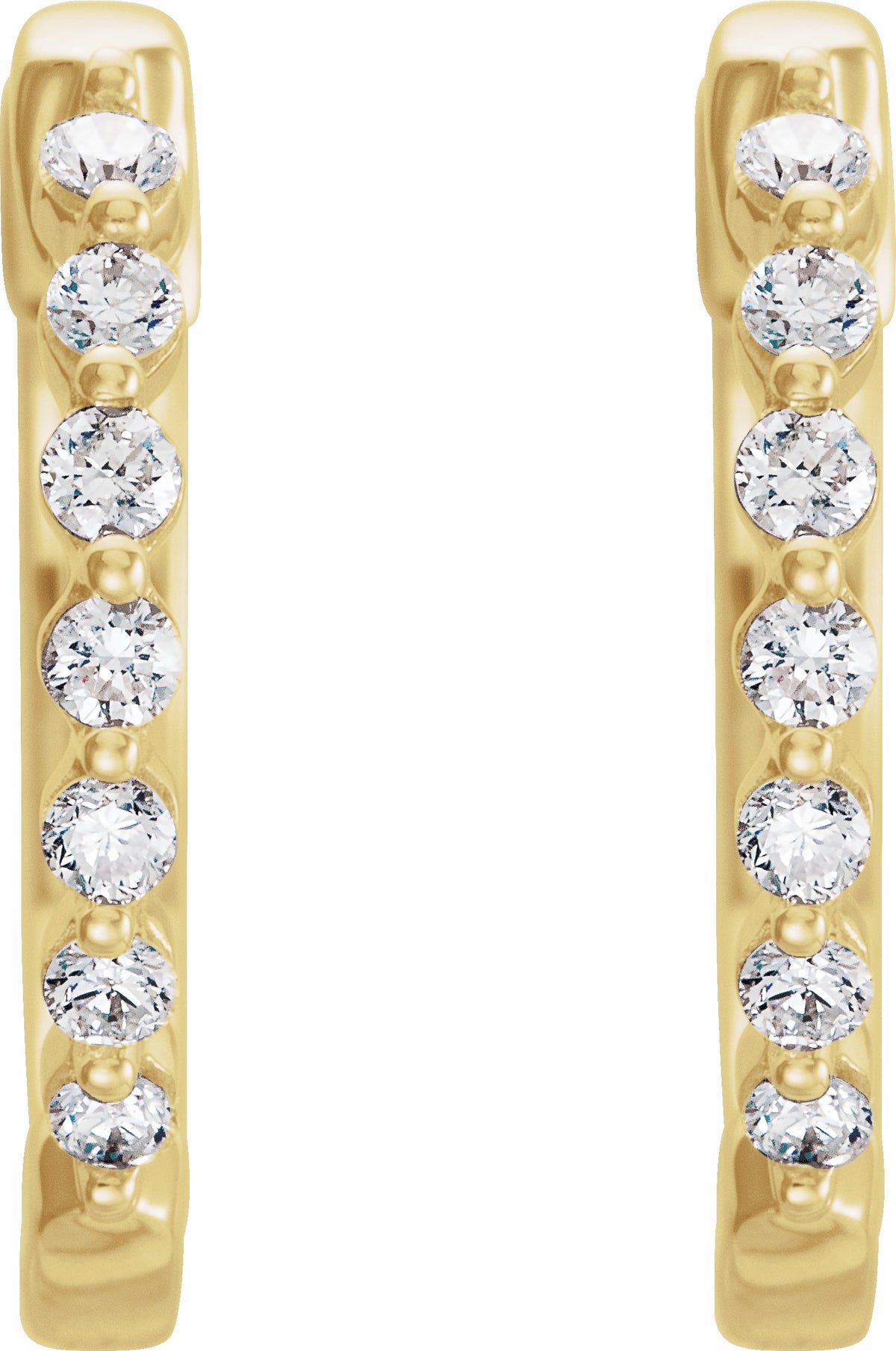14K Yellow 1/3 CTW Diamond 15.25 mm Hoop Earrings