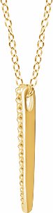 14K Yellow 1/4 CTW Diamond Graduated 16-18 Bar Necklace