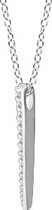 14K White 1/4 CTW Diamond Graduated 16-18 Bar Necklace