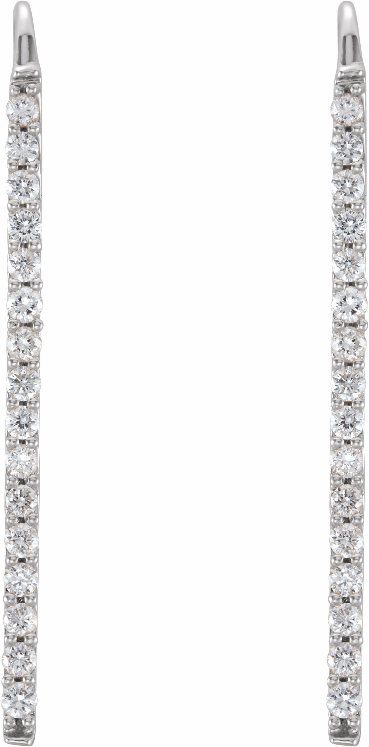 14K White 1/3 CTW Diamond Bar Earrings