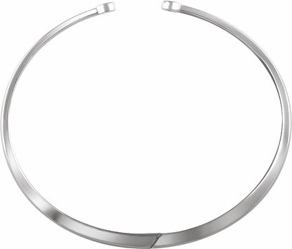 14K White 1/6 CTW Diamond Hinged Cuff Bracelet