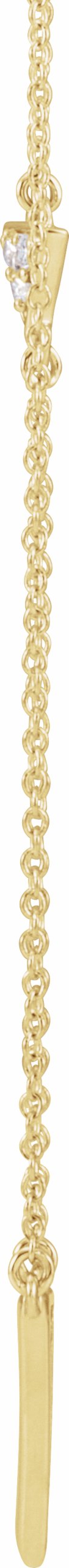 14K Yellow .05 CTW Diamond Triangle 16-18 Necklace