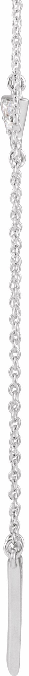 14K White .05 CTW Diamond Triangle 16-18 Necklace