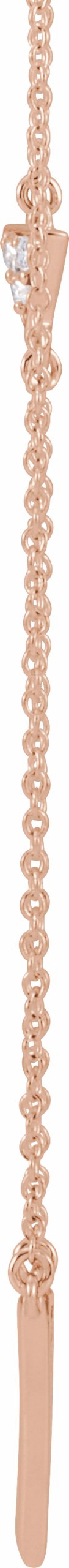 14K Rose .05 CTW Diamond Triangle 16-18 Necklace