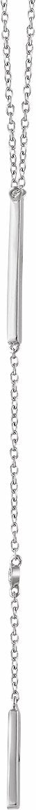 14K White .06 CTW Diamond Bar 16-18 Necklace