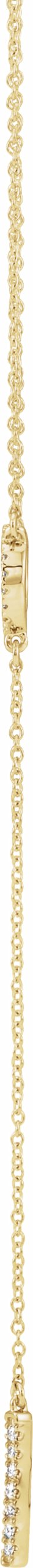 14K Yellow 1/6 CTW Diamond Circle 16-18 Bar Y Necklace