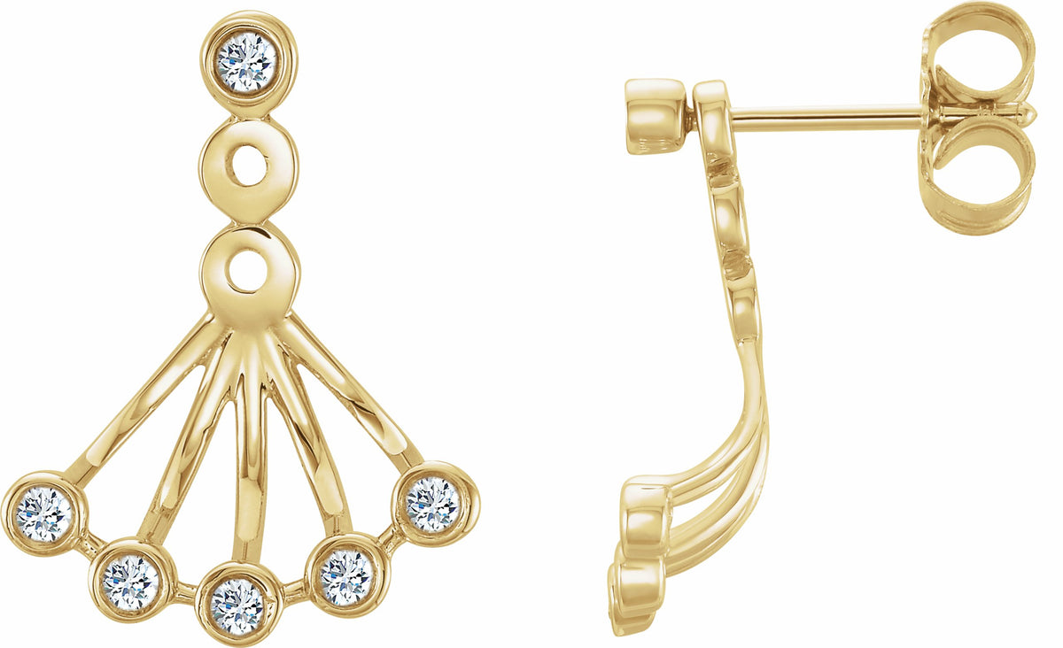 14K Yellow 1/6 CTW Diamond Earrings