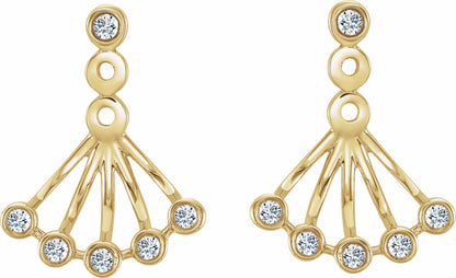 14K Yellow 1/6 CTW Diamond Earrings