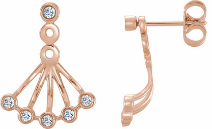 14K Rose 1/6 CTW Diamond Earrings