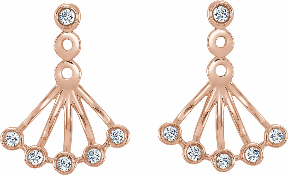 14K Rose 1/6 CTW Diamond Earrings